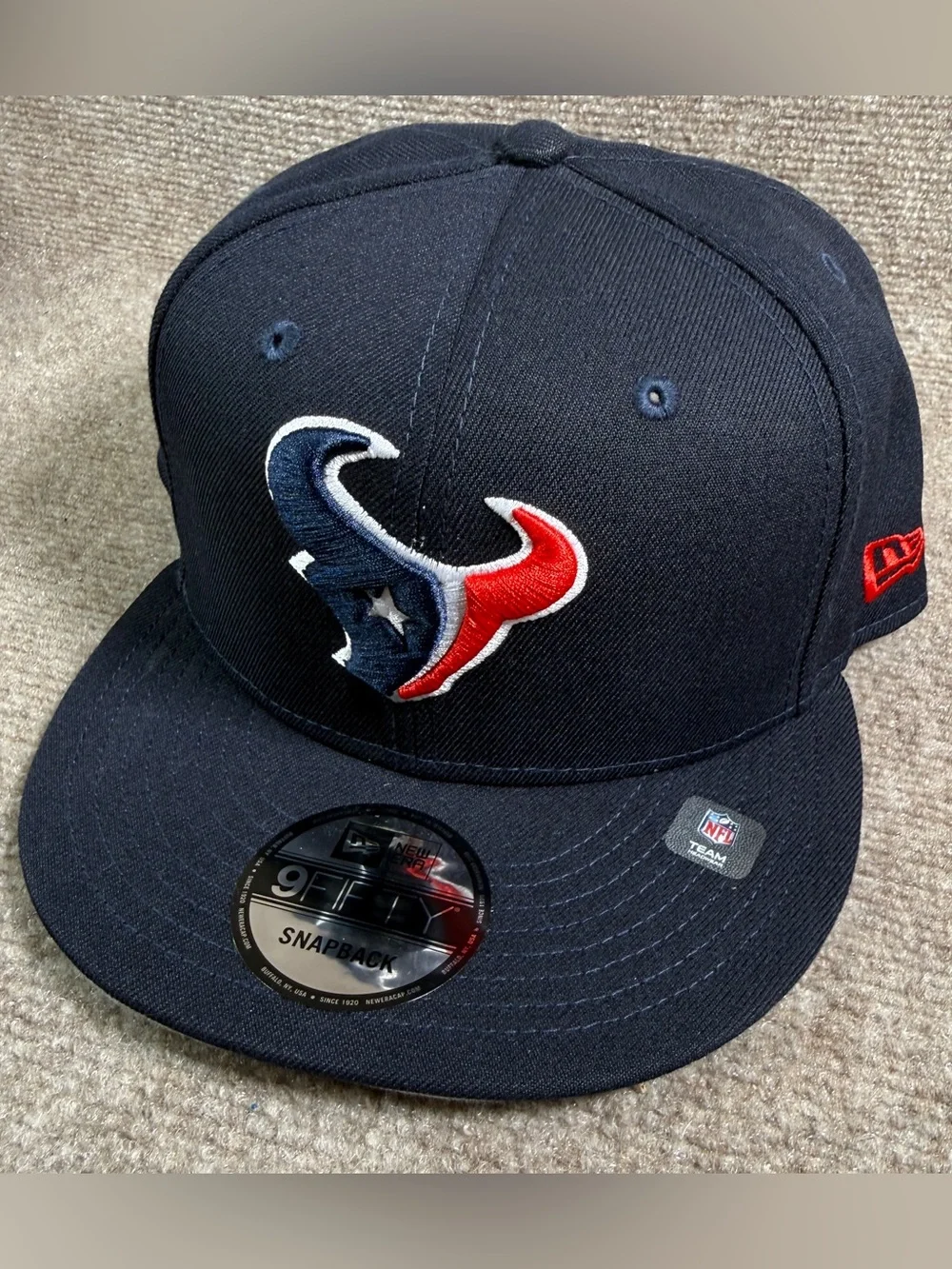 Houston Texans Hat New Era 9Fifty Navy Snapback Flat Bill Basic Essentials NWT